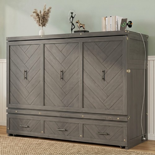 Queen size murphy - queen, pine