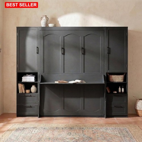 Queen size murphy bed - size, desk