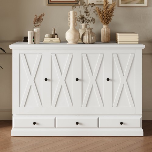 Solid pine murphy - bed, cabinet