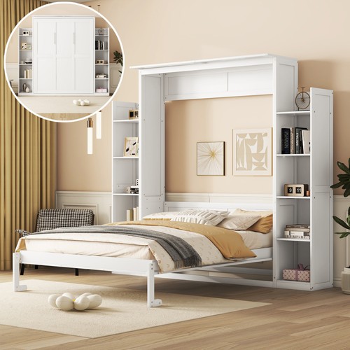 Queen murphy bed modern gray - murphy,