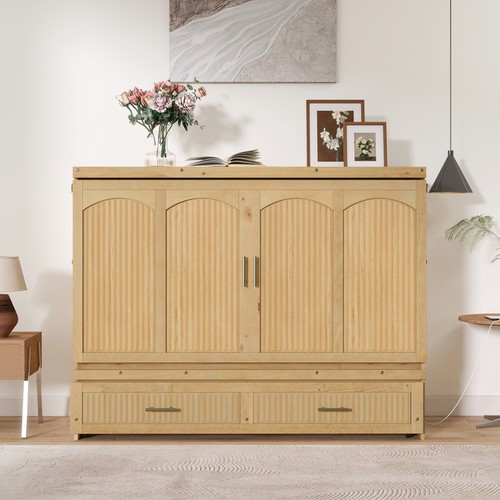 Queen size murphy - size, pine