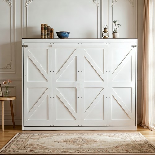 Queen murphy bed modern white - queen,