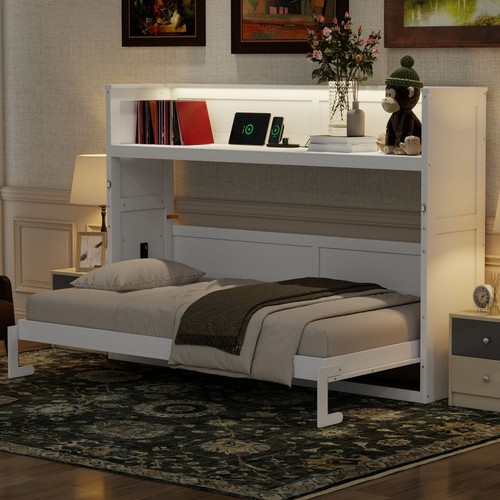 Twin size wood murphy bed - size,