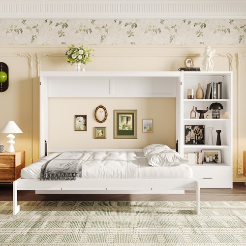 Queen murphy bed with storage - queen,