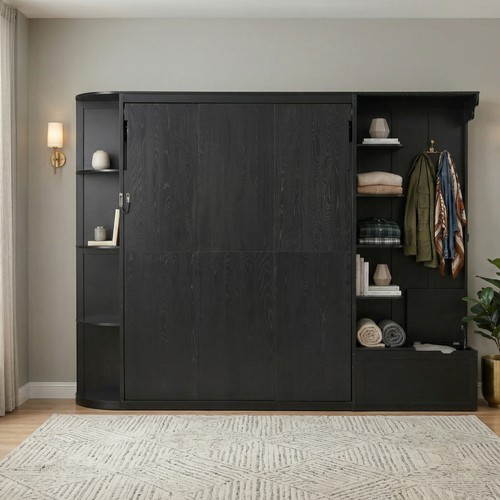 Queen murphy bed - with, storage