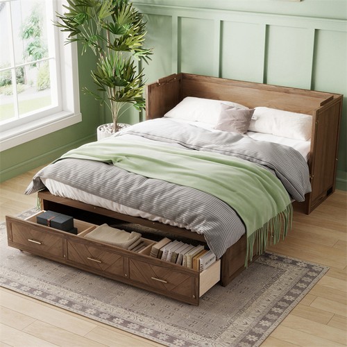 Queen size murphy bed pine - murphy, bed,pine