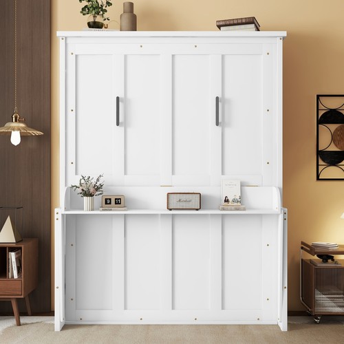 Queen size wood murphy bed - size,