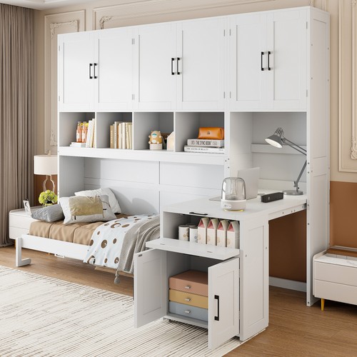 Twin murphy bed with - with, closet
