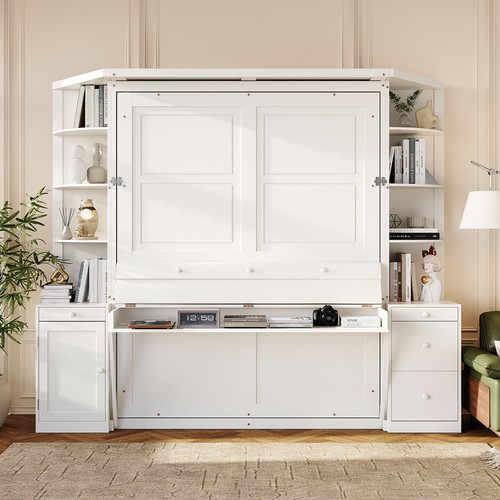 Queen murphy bed with - queen, desk