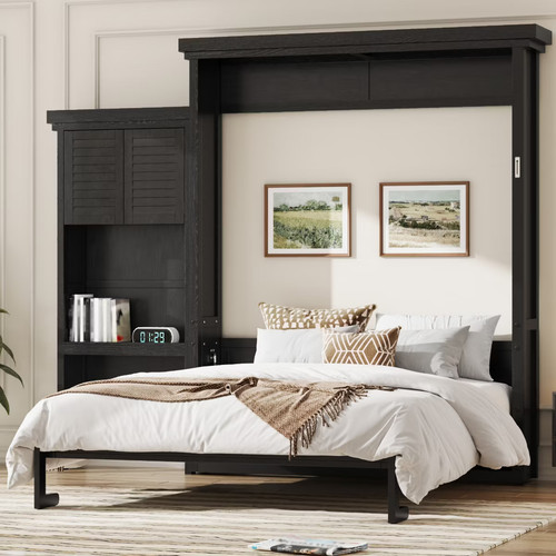 Queen murphy bed with storage - queen,