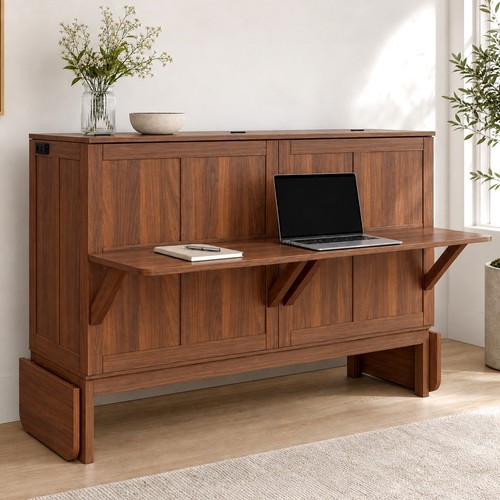 Full size murphy cabinet - size, bed